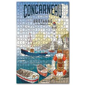 Cakapuzzle Fransa Brittany İskelesi Afişi Görseli Ahşap 500 Parça Puzzle