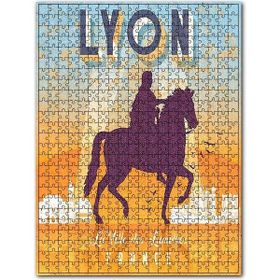 Cakapuzzle Fransa Lyon Işıklı Şehir Görseli 120 Parça Puzzle