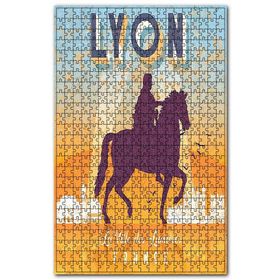 Cakapuzzle Fransa Lyon Işıklı Şehir Görseli Ahşap 255 Parça Puzzle