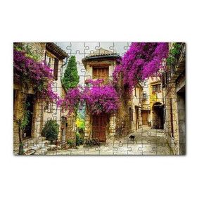 Cakapuzzle Fransa Provence Eski Binalar Görseli 120 Parça Ahşap Puzzle