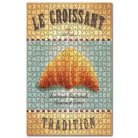 Cakapuzzle Fransız Kruvasan Afiş Görseli Ahşap 1000 Parça Puzzle