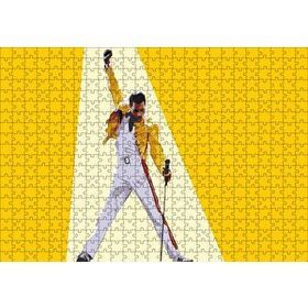 Cakapuzzle Freddie Mercury Sarı Zemin 120 Parça Ahşap Puzzle