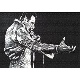 Cakapuzzle Freddie Mercury Siyah Beyaz Görsel 120 Parça Ahşap Puzzle