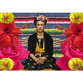 Cakapuzzle Frida Kahlo Çiçekli 120 Parça Ahşap Puzzle