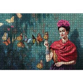 Cakapuzzle Frida Kahlo Kelebekli 120 Parça Ahşap Puzzle