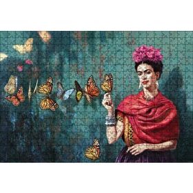 Cakapuzzle Frida Kahlo Kelebekli 500 Parça Puzzle