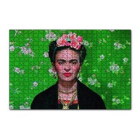 Cakapuzzle Frida Kahlo Yeşil Zeminde 120 Parça Ahşap Puzzle