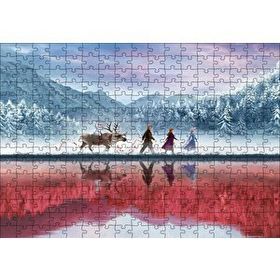 Cakapuzzle Frozen 2 Elsa Anna Olaf Kristoff 120 Parça Ahşap Puzzle