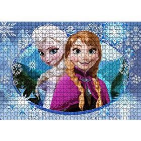 Cakapuzzle Frozen Prenses Elsa ve Anna 120 Parça Ahşap Puzzle