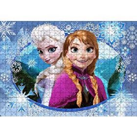 Cakapuzzle Frozen Prenses Elsa ve Anna 120 Parça Ahşap Puzzle