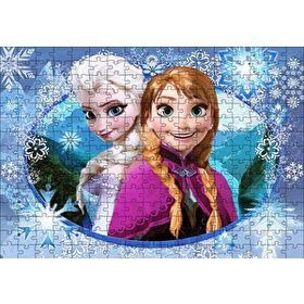 Cakapuzzle Frozen Prenses Elsa ve Anna 120 Parça Ahşap Puzzle