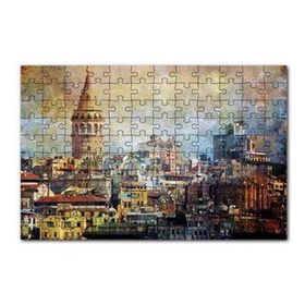 Cakapuzzle Galata Kulesinin Sanatsal Görsel 120 Parça Ahşap Puzzle