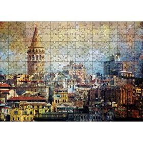 Cakapuzzle Galata Kulesinin Sanatsal Görsel 120 Parça Ahşap Puzzle