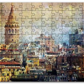 Cakapuzzle Galata Kulesinin Sanatsal Görsel Mdf 500 Parça Puzzle
