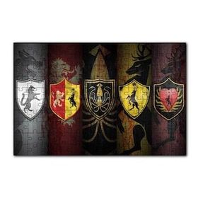 Cakapuzzle Game Of Thrones Bayrakları Görseli 120 Parça Ahşap Puzzle