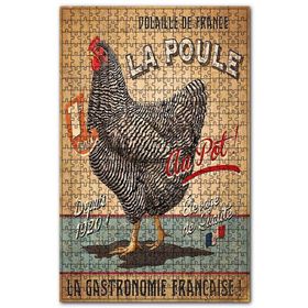 Cakapuzzle Gastronomi ve Tavuk Afişi Görseli Ahşap 255 Parça Puzzle