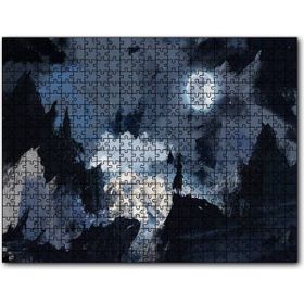 Cakapuzzle Gece Dolunay ve Savaşçı Silüeti Mdf 1000 Parça Puzzle
