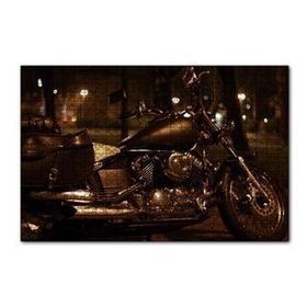 Cakapuzzle Gece Işıkları Altında Siyah Chopper Motorsiklet 255 Parça Puzzle