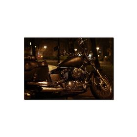 Cakapuzzle Gece Işıkları Altında Siyah Chopper Motorsiklet Mdf 500 Parça Puzzle