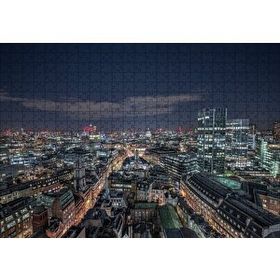 Cakapuzzle Gece Şehir Manzarası 120 Parça Ahşap Puzzle