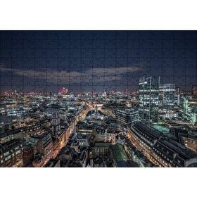 Cakapuzzle Gece Şehir Manzarası 120 Parça Ahşap Puzzle