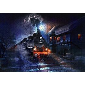 Cakapuzzle Gece ve Buharlı Tren 500 Parça Puzzle