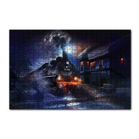 Cakapuzzle Gece ve Buharlı Tren Mdf 120 Parça Puzzle