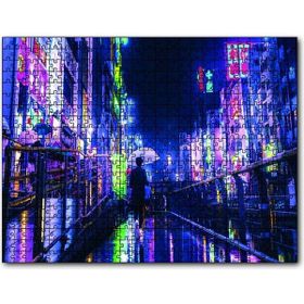 Cakapuzzle Gecede Uzak Doğu Şehri Ahşap 1000 Parça Puzzle