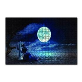Cakapuzzle Gecede Üzgün Kadın Fantastik 120 Parça Ahşap Puzzle