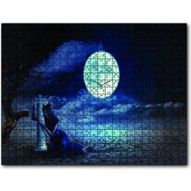 Cakapuzzle Gecede Üzgün Kadın Fantastik Ahşap 255 Parça Puzzle