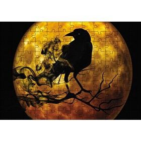 Cakapuzzle Gecedeki Ay Karga Fantastik 120 Parça Ahşap Puzzle