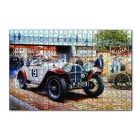 Cakapuzzle Geçmişte Araba Yarışçıları Görseli 120 Parça Ahşap Puzzle