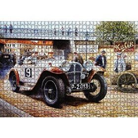 Cakapuzzle Geçmişte Araba Yarışçıları Görseli 120 Parça Ahşap Puzzle