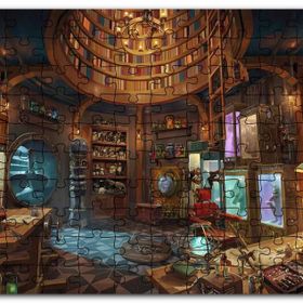 Cakapuzzle Geçmişteki Laburatuvar Sanat Görseli Mdf 120 Parça Puzzle