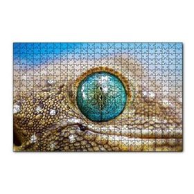 Cakapuzzle Geko Kertenkelesi Gözü Makro Çekim 120 Parça Ahşap Puzzle