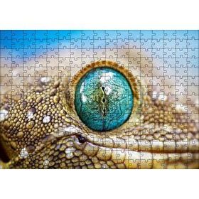 Cakapuzzle Geko Kertenkelesi Gözü Makro Çekim 120 Parça Ahşap Puzzle