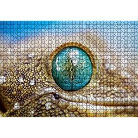 Cakapuzzle Geko Kertenkelesi Gözü Makro Çekim 120 Parça Ahşap Puzzle