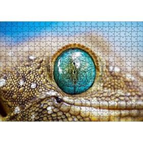 Cakapuzzle Geko Kertenkelesi Gözü Makro Çekim 120 Parça Ahşap Puzzle