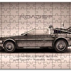 Cakapuzzle Geleceğe Dönüş Otomobili Mdf 120 Parça Puzzle