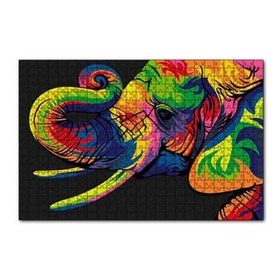 Cakapuzzle Genç Fil Dijital Mozaik 120 Parça Ahşap Puzzle