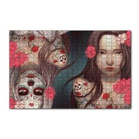 Cakapuzzle Genç Kız ve Ters Simetrik Ölüsü 120 Parça Ahşap Puzzle