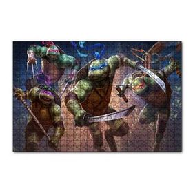 Cakapuzzle Genç Mutant Ninca Kablumbağalar Görseli 120 Parça Ahşap Puzzle