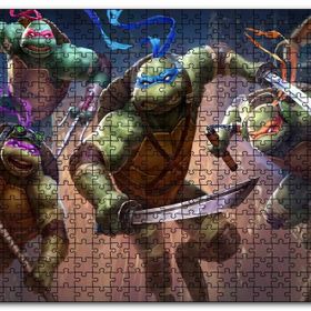 Cakapuzzle Genç Mutant Ninca Kablumbağalar Görseli Mdf 1000 Parça Puzzle