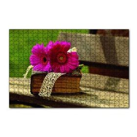 Cakapuzzle Gerbera, Eski Kitap ve Dantel 120 Parça Puzzle