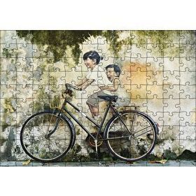Cakapuzzle Gerçek Sanal Duvar Resmi Çocuklar 120 Parça Ahşap Puzzle