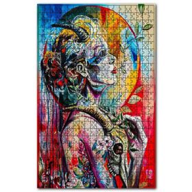 Cakapuzzle Gerçeküstü Resim Oğlak Burcu Görseli Ahşap 1000 Parça Puzzle