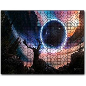 Cakapuzzle Geyik Gezegen Dağlar Fantezik Ahşap 500 Parça Puzzle