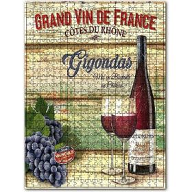 Cakapuzzle Gigondas Şarabı Afişi Görseli Ahşap 255 Parça Puzzle