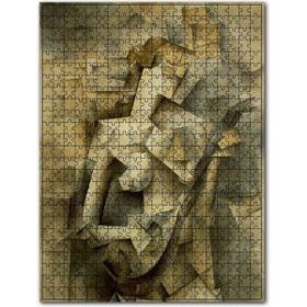 Cakapuzzle Girl With A Mandolin 1910 By Pablo Picasso Ahşap 500 Parça Puzzle