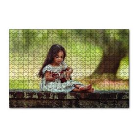 Cakapuzzle Gitar Çalan Çocuk 120 Parça Ahşap Puzzle